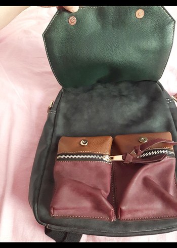 Fermuarlı Bohem Sırt Çantası - Görsel 7