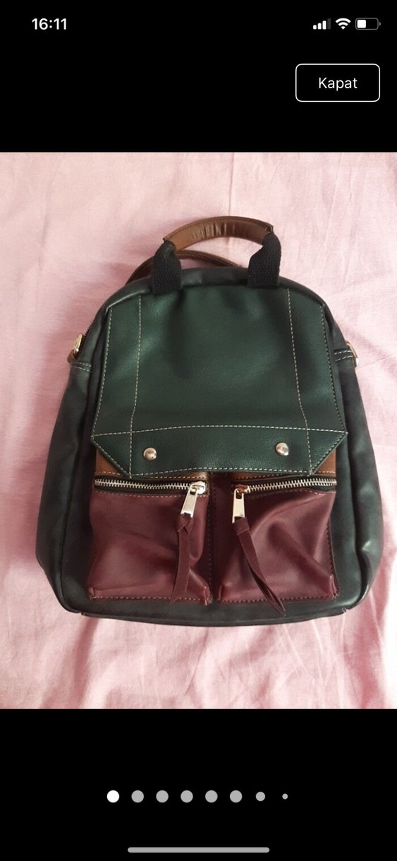 Fermuarlı Bohem Sırt Çantası - Görsel 4