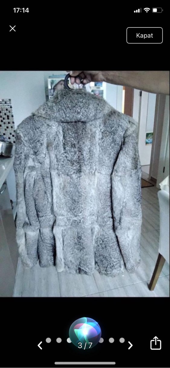 Gri Midi Boy Peluş Kadın Kaban - Görsel 3