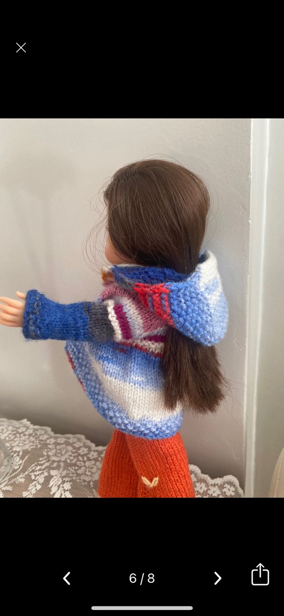 Pastel Renkli Örgü Kapüşonlu hırka - Görsel 5