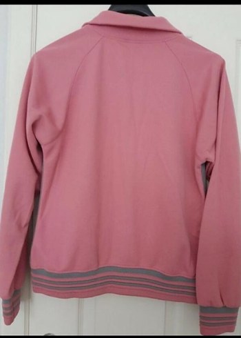 Pembe Gri Fermuarlı Spor Üst - Görsel 3