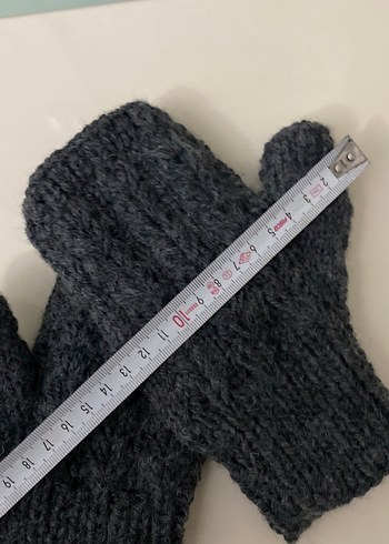 Gri Örgü Parmaksız Kadın Eldiveni - Görsel 8