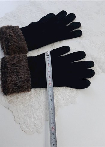 Kürklü Siyah Kadın Eldiven - Görsel 6