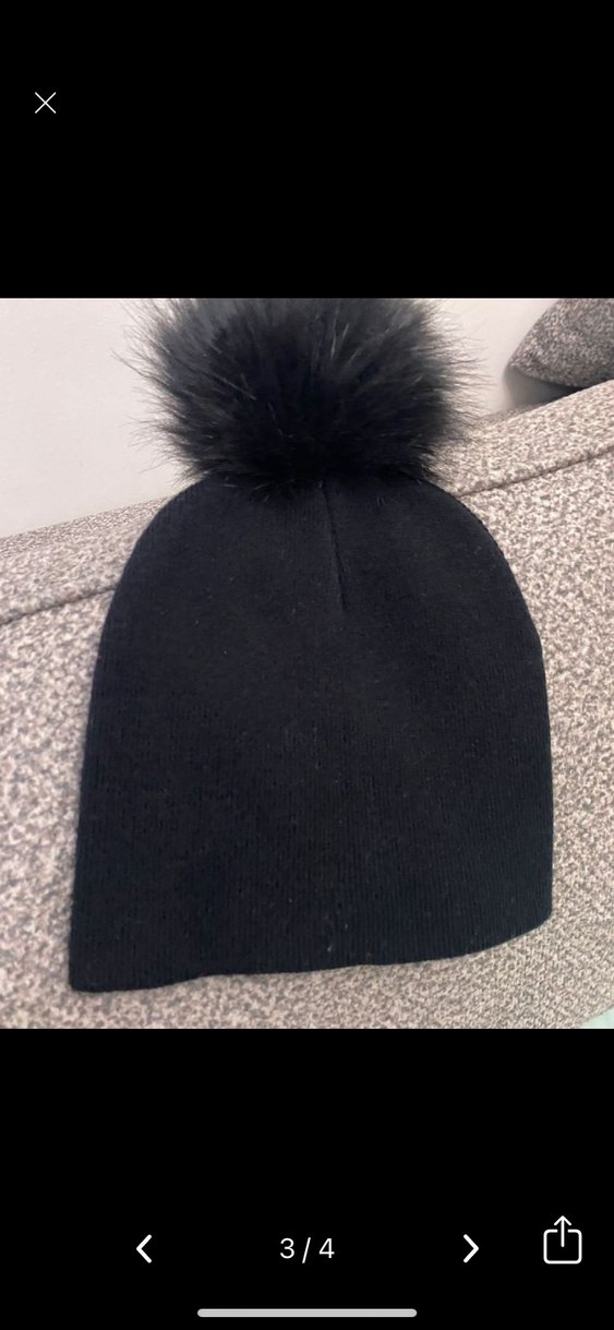 Siyah Örgü Ponponlu Kadın Bere - Görsel 3