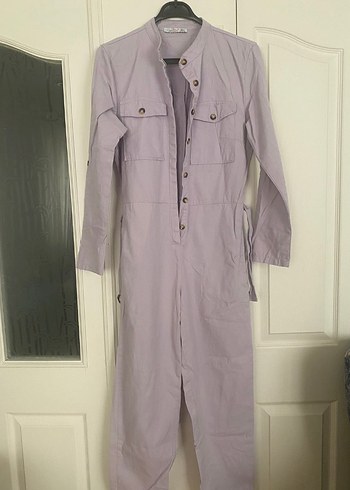 Düğmeli Uzun Kollu Kadın Tulum - Görsel 12