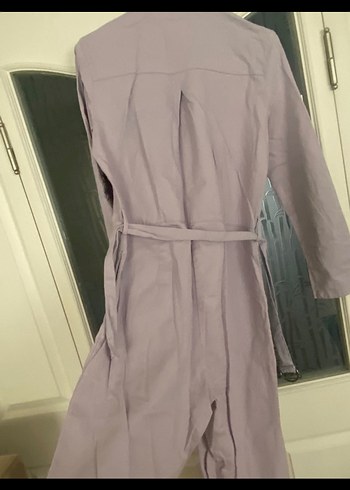 Düğmeli Uzun Kollu Kadın Tulum - Görsel 9