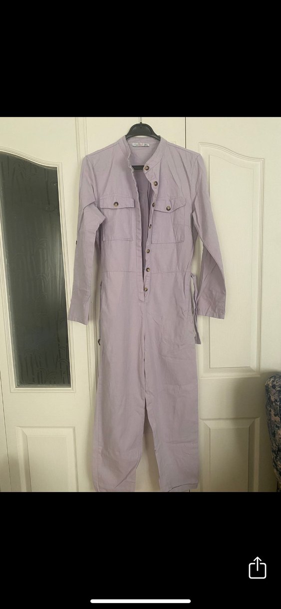 Düğmeli Uzun Kollu Kadın Tulum - Görsel 2