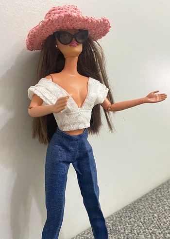 Pembe Hasır Şapka kombin