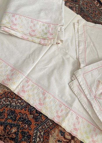 Fistolu , pikolu beyaz  Pastel Nevresim Takımı - Görsel 7