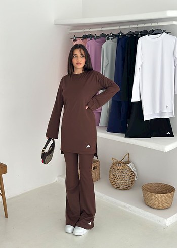 Siyah Uzun Kollu Kadın Etnik Desenli Takım - Görsel 4