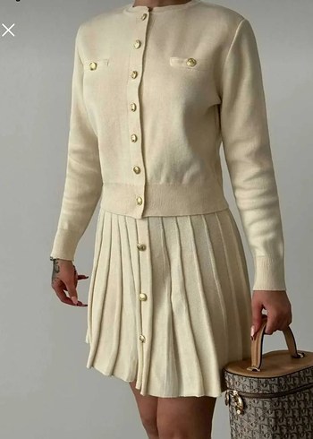 Düğmeli Siyah Mini Deri Elbise - Görsel 6