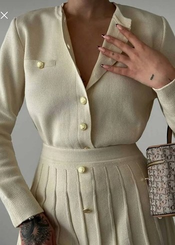 Düğmeli Siyah Mini Deri Elbise - Görsel 3