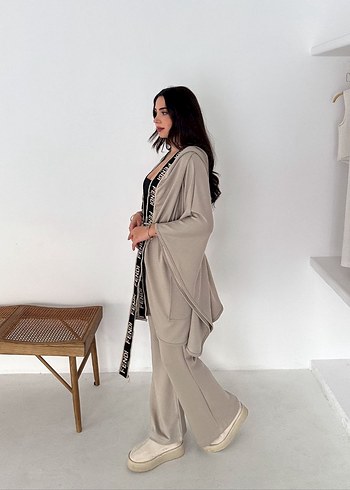 Siyah Uzun Salaş Kimono - Görsel 7