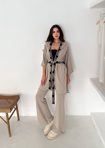 Siyah Uzun Salaş Kimono - Görsel 4