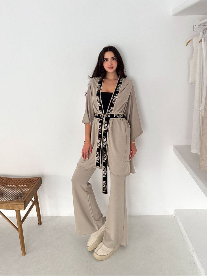 Siyah Uzun Salaş Kimono - Görsel 4