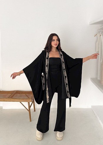 Kahverengi Rahat Kadın Eşofman Takımı Kapüşonlu - Görsel 5