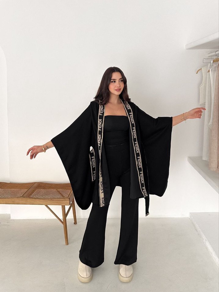 Kahverengi Rahat Kadın Eşofman Takımı Kapüşonlu - Görsel 5