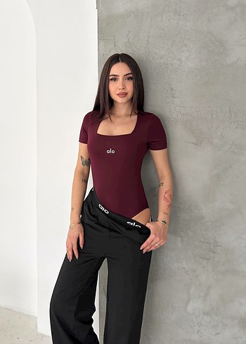 Bordo Kadın Salaş Boyfriend Pantolon - Görsel 5