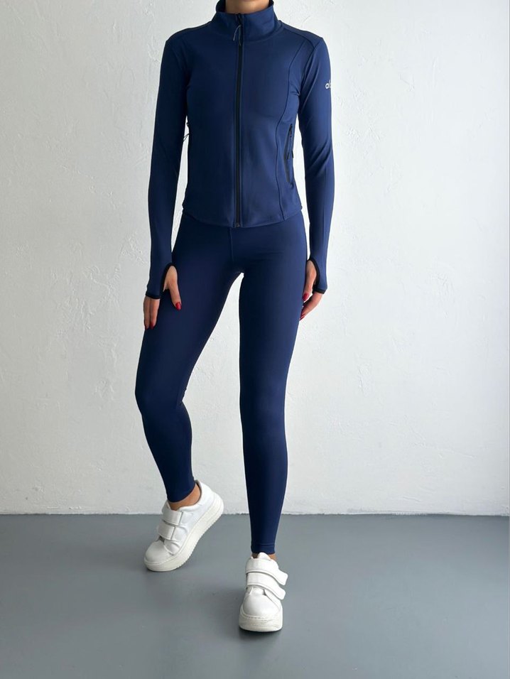 Siyah Uzun Kollu Mini Spor Üst - Görsel 4