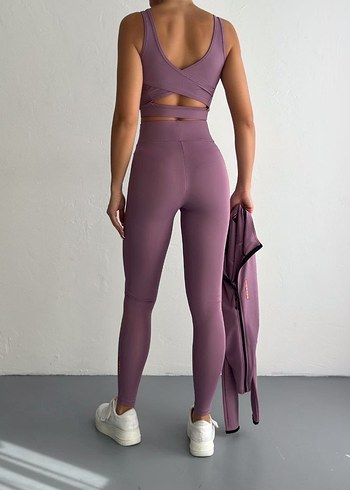 Gri Mini Kadın Spor Tayt - Görsel 3