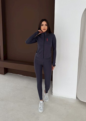 Gri Mini Kadın Spor Tayt - Görsel 10