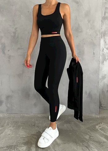 Gri Mini Kadın Spor Tayt - Görsel 6