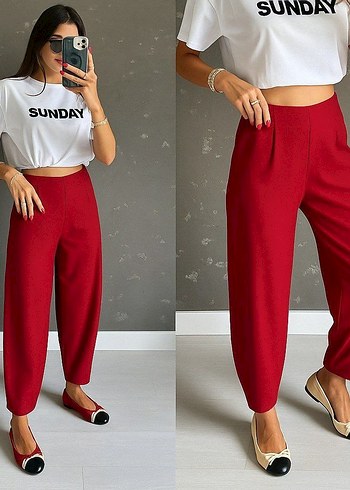 Mavi Midi Kadın Pamuk Pantolon - Görsel 2