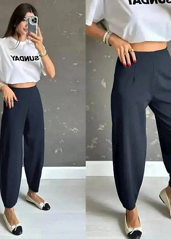 Salaş Kesim Rahat Kadın Kumaş Pantolon - Görsel 2