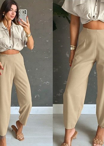 Geniş Kesim Kadın Kumaş Pantolon - Görsel 5