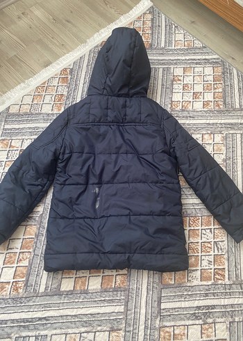 Erkek Çocuk Gri Kapüşonlu Fermuarlı Mont - Görsel 2