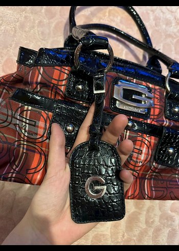 y2k Koyu Kırmızı gothic çanta - Görsel 3