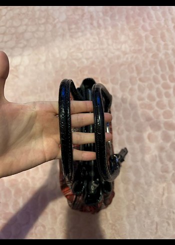 y2k Koyu Kırmızı gothic çanta - Görsel 6