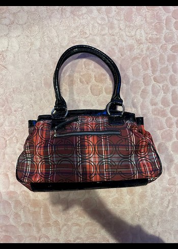 y2k Koyu Kırmızı gothic çanta - Görsel 7