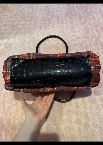 y2k Koyu Kırmızı gothic çanta - Görsel 8