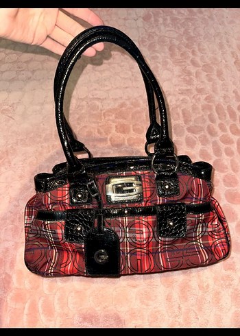 y2k Koyu Kırmızı gothic çanta - Görsel 2