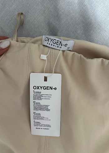 m Beden Bej Mini Düğmeli Kadın Blazer Ceket Etek Takım