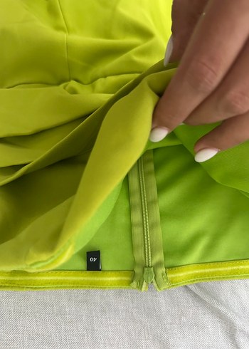Trendyol & Milla Yeşil Drapeli Straplez Midi Elbise