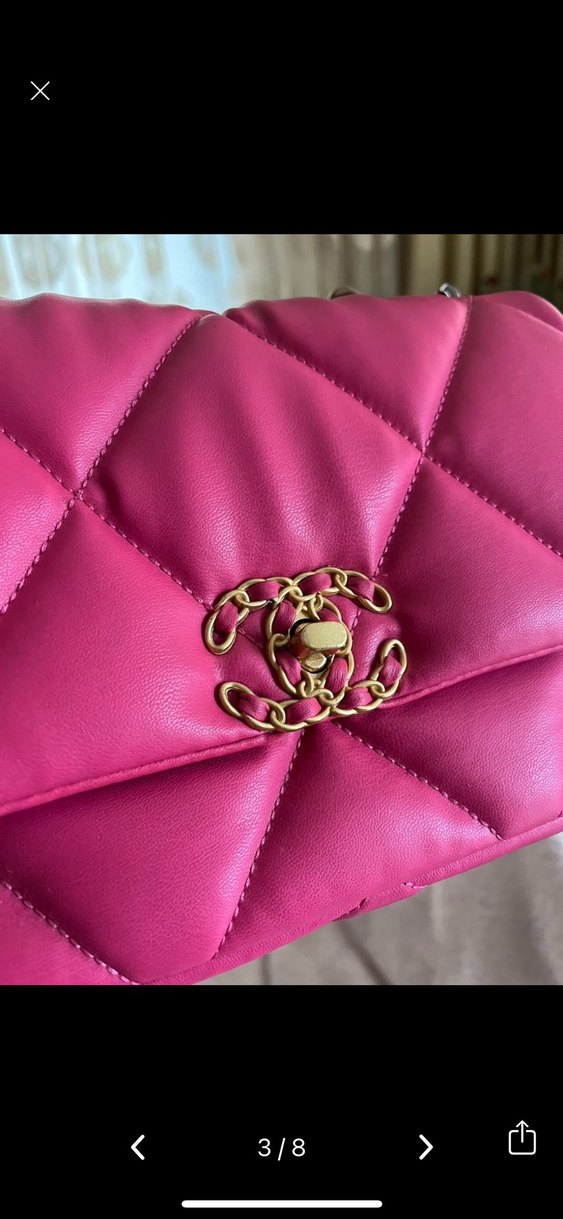 Pembe Deri Kapitone Kadın Çanta - Görsel 3