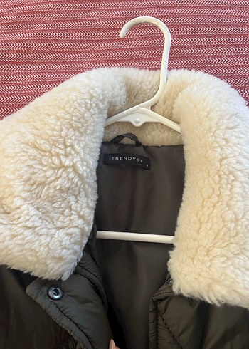 Haki renk Kadın Midi Kışlık Mont - Görsel 2