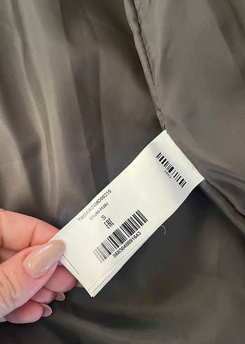 Haki renk Kadın Midi Kışlık Mont - Görsel 3