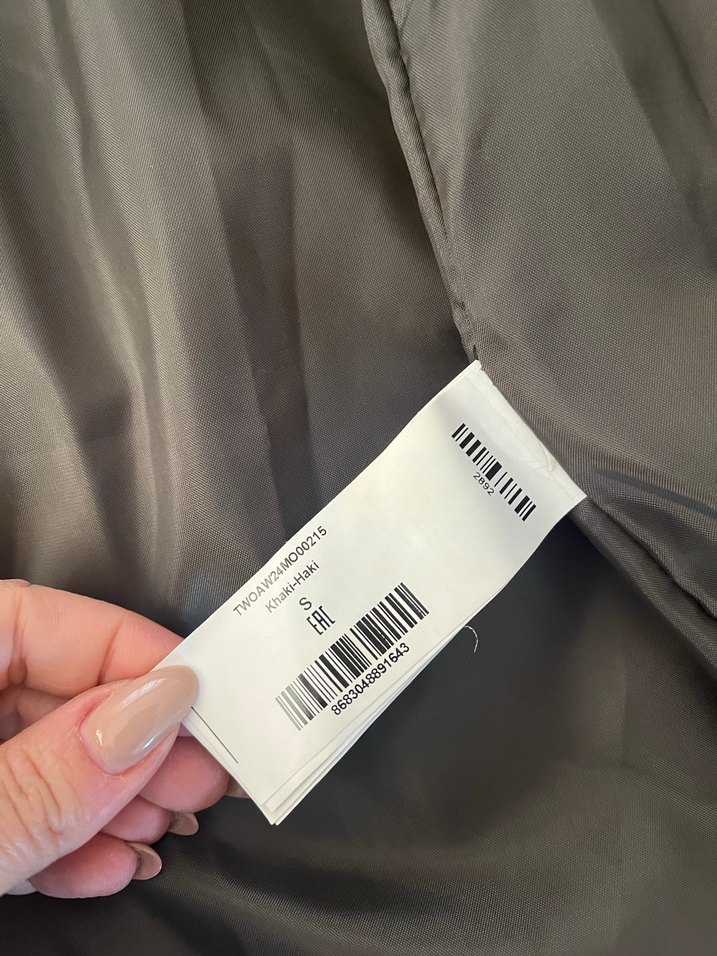 Haki renk Kadın Midi Kışlık Mont - Görsel 3