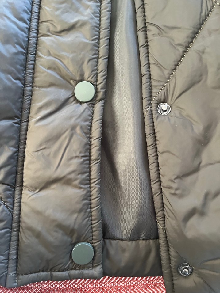 Haki renk Kadın Midi Kışlık Mont - Görsel 4