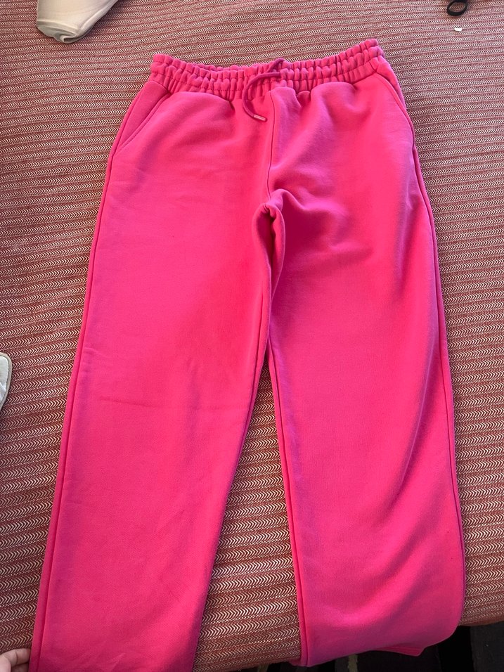 Pembe Rahat Kesim Kadın Eşofman Altı - Görsel 5