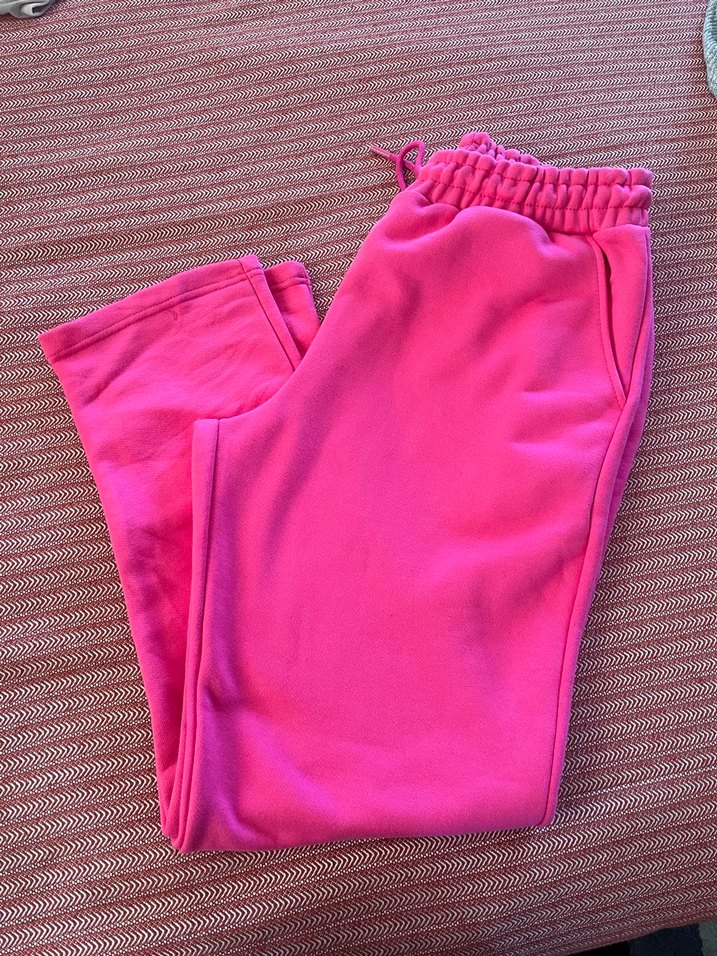 Pembe Rahat Kesim Kadın Eşofman Altı - Görsel 3