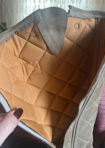 Kahverengi Süet Tokalı Kadın Diz Boyu Bot - Görsel 7