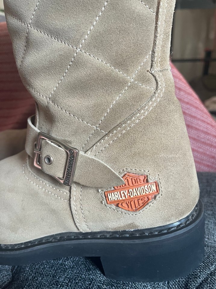 Kahverengi Süet Tokalı Kadın Diz Boyu Bot - Görsel 4