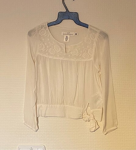 9 Yaş Beden beyaz Renk H&M şık bluz