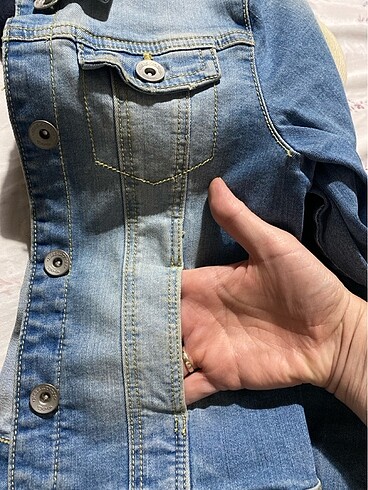 9 Yaş Beden mavi Renk Kız çocuk kot ceket