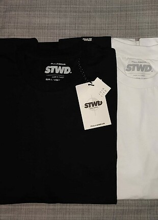 xl Beden PULL&BEAR STWD BASIC OVERSIZE T-SHIRT