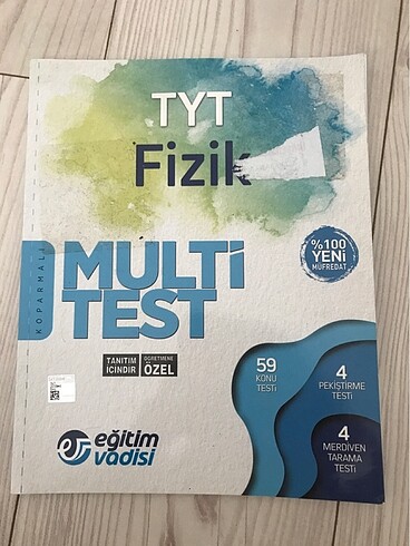 Tyt fizik test kitabı eğitim vadisi yayınları yks